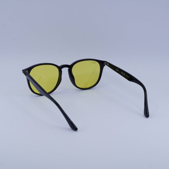 Ray Ban RB4259F 601/85 Sunglasses Black Round Frame, Yellow Classic Lenses - Picture 4 of 10